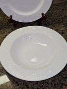 Libby Holly Berry dishes. Five piece place setting for five plus one additional soup bowl, salad plate, cup, saucer. Total of 29 dishes.