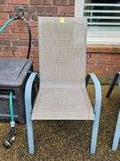 Lawn chair with woven back/seat