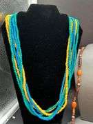 Nice selection of beaded and shell costume necklaces