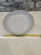 Like New Alex Marshall 12" Low Bowl in Speckled Blue STAND NOT INCLUDED...