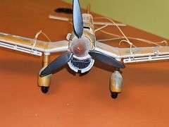 Model of a Vought F4U Corsair American fighter aircraft. (Missing right front wheel) Stuka-Junkers Ju 87, German dive bomber plane.