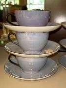 19 pieces of Victoria Czechoslovakia Blue Luster porcelain…..6 cups, 6 saucers, 1 creamer and 6 dessert plates…..minor chipping on creamer bottom and all show usage……overall this set is very pretty