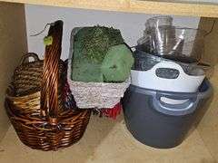 Cabinet contents as shown. Cabinet not included.
