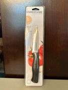 (2) NEW knives…..Farberware 3-1/2” paring knife and AR+COOK 5” utility non-serrated coated knife