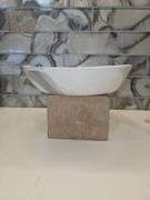 Beautiful Alex Marshall Handmade Stoneware 9" Low Bowl(From what I can tell on Bella Vita's site) in Grey-White Stripe SEE DESCRIPTION FOR DETAILS...