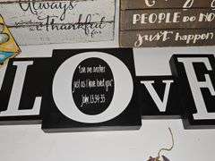 Inspirational art for wall hanging or can sit on a shelf.