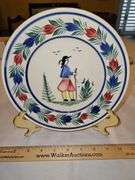 Three(3) vintage Quimper Heriot Round Plates...