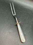 Vintage Sterling Handle Meat Carving Fork…..8-3/4” long…..prongs are stainless