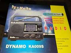 Good set of booster cables and a self-powered multi-band radio. Radio is never been used and never out of the box.