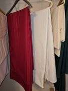 Table linens as shown. Sizes unknown. Last photo is vinyl felt back table protectors.