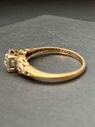 Vintage 14K yellow gold wedding ring set…..diamonds are not tested…..size 6-1/2…..4 grams…..marked Cardinal inside band