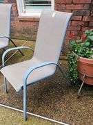 Lawn chair with woven back/seat