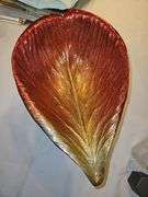 Stunning MICHAEL ARAM Enameled Aluminum Rose Petal Serving Bowl in Excellent Condition...