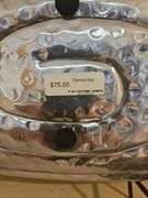 Super Nice very large oval aluminum tray by Pampa Bay w/stand 29x11.25...