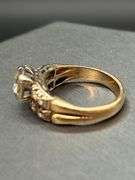 Unmarked 1-piece wedding ring set…..could not find any markings to indicate gold value…size 5-3/4