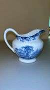 Vintage Allerton’s Kenilworth English Gravy Boat with Under Tray (chipped), Creamer and Sugar Bowl (no lid)…..gravy boat is 8-1/2 x 4-1/2 tall, creamer 4” tall and sugar bowl 6-1/2 x 4 tall (handle to handle)