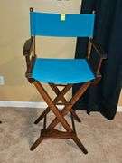 Bar height folding directors chair.
