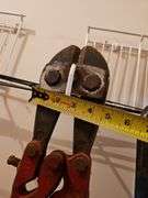 Crowbar and very large bolt cutters.
