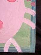 Original signed Mose T white baby Tiko bird Folk Art with signature soda can tab hanger…..10-1/4 x 10-1/4