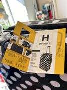 NEW H by HEYS 4-Motion Polka Dots luggage piece…..29 x 19 x 12…..still has partial protective plastic covering