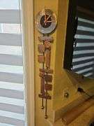 Very unique art deco metalwork wall clock by Artist Rick Martin 2018 32" tall...