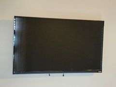 Vizio 38-in flat screen TV with remote. Does not include mount. Turns on, no cable connection.