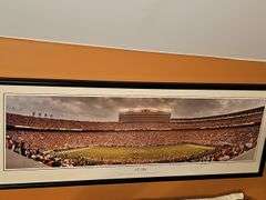 Framed University of Tennessee poster "107,608" 40x14.5 in tall.