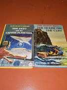 Tom Swift books volumes one through 10 inclusive with dust covers, and volume 29. Also included the Hardy boys series book 2. Tom Swift copyrights run from 1954 -1957 and 1967. Hardy boys copyright 1959. See all photos