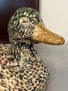 Very heavy ceramic mallard…..16” long x 8-1/2” tall