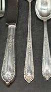 Sterling 5-piece place setting of Della Robbia by Alvin…..includes salad fork, dinner fork, knife, teaspoon and tablespoon…..139 grams not including knife