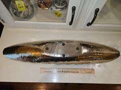 Very Cool Looking Pampa Bay Hammered Aluminum Copper Colored Oval Platter 27.5 x 6...