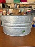 23-3/4”D x 11” tall galvanized tub