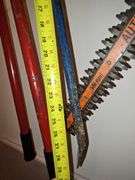 Crowbar and very large bolt cutters.