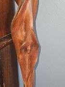 Beautiful vintage handcrafted unique sculptured art piece/walking stick ~ 35"