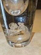 Two(2) beautiful crystal glass perfume bottles w/stoppers...