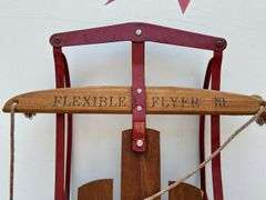 Vintage Flexible Flyer III Sled…..49” long x 20-1/2w (measuring width including steering)