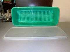 (2) vintage Tupperware pieces and (1) Set Fresh food storage piece