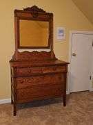 antique four-drawer dresser. 40x20x74 in tall.