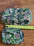 Vera Bradley Green Paisley cosmetic bags.