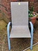 Lawn chair with woven back/seat