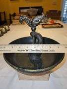 Vintage cast iron nutcracker and bowl...