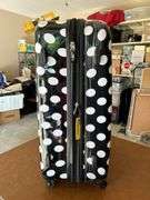 NEW H by HEYS 4-Motion Polka Dots luggage piece…..29 x 19 x 12…..still has partial protective plastic covering