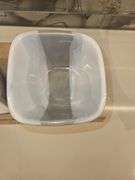Pair of Beautiful Alex Marshall Handmade Stoneware 4" Square Bowls in Grey-White Stripe SEE DESCRIPTION FOR DETAILS...