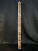 Original signed Mose T long skinny maroon snake Folk Art with signature soda can tab hanger…..1-3/8 x 21