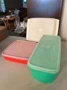 (2) vintage Tupperware pieces and (1) Set Fresh food storage piece