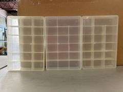 (3) clear divided tackle box-style containers