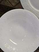 Libby Holly Berry dishes.  two 12-in plates, two 9 inch vegetable bowls, two creamers, two sugar bowls with lids.