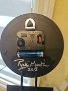 Very unique art deco metalwork wall clock by Artist Rick Martin 2018 32" tall...
