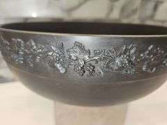Exquisite Vintage Wedgwood Basalt Black 10" Jasperware Centerpiece/Console Bowl in very good vintage condition...