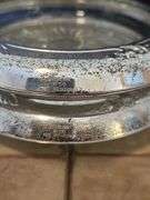 Set of Two(2) vintage Frank Whiting 4.5" cut glass coasters w/Sterling rims...